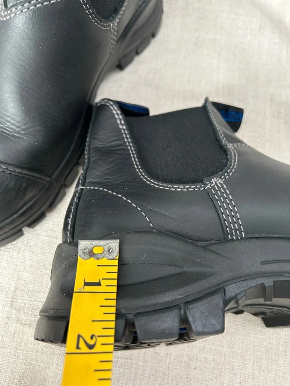 Blundstone #990 Unisex Steel Toe Work Boots Black Chelsea Slip-On - Picture 9 of 15